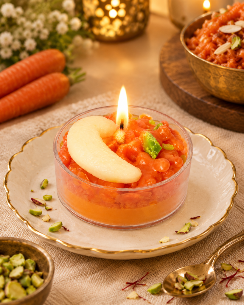 Gajar ka halwa Tea light candle
