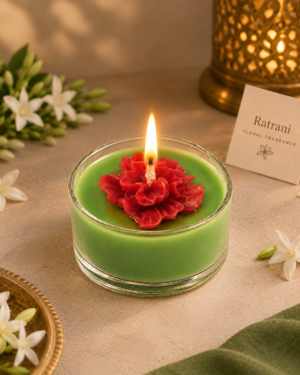 Crimson Bloom Tea light candle