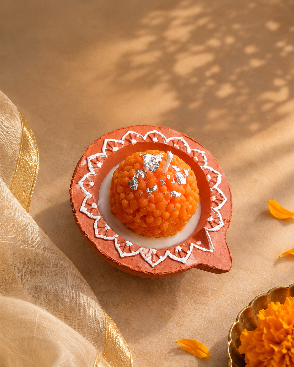 Laddoo Diya Candle (Pack of 6) - Image 2