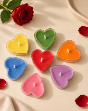 Blush Hearts Tea light candle (Set of 6)