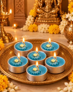 Daisy Aluminium Tea light candle (Pack of 6)