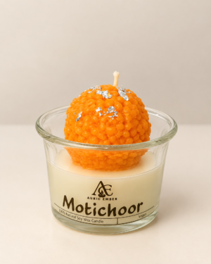 Motichoor Orange Laddoo Jar Candle