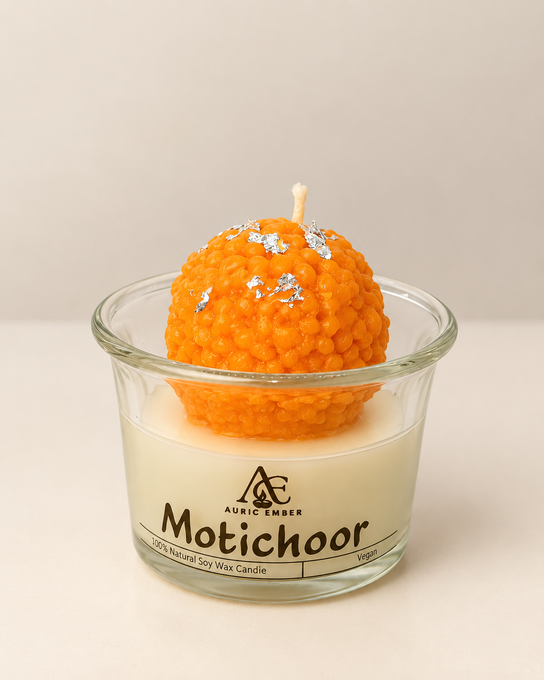 Motichoor Orange Laddoo Jar Candle