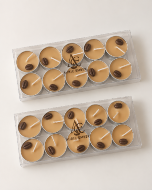 Coffee Aluminium Tea light candle (Set of 10)