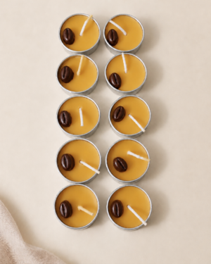 Coffee Aluminium Tea light candle (Set of 10)
